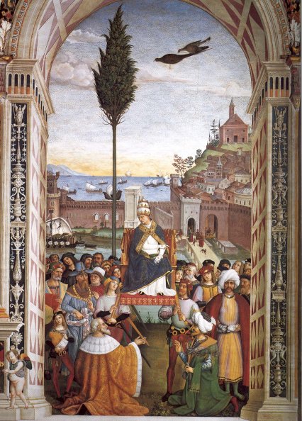 Mort de Pie II par Pinturicchio