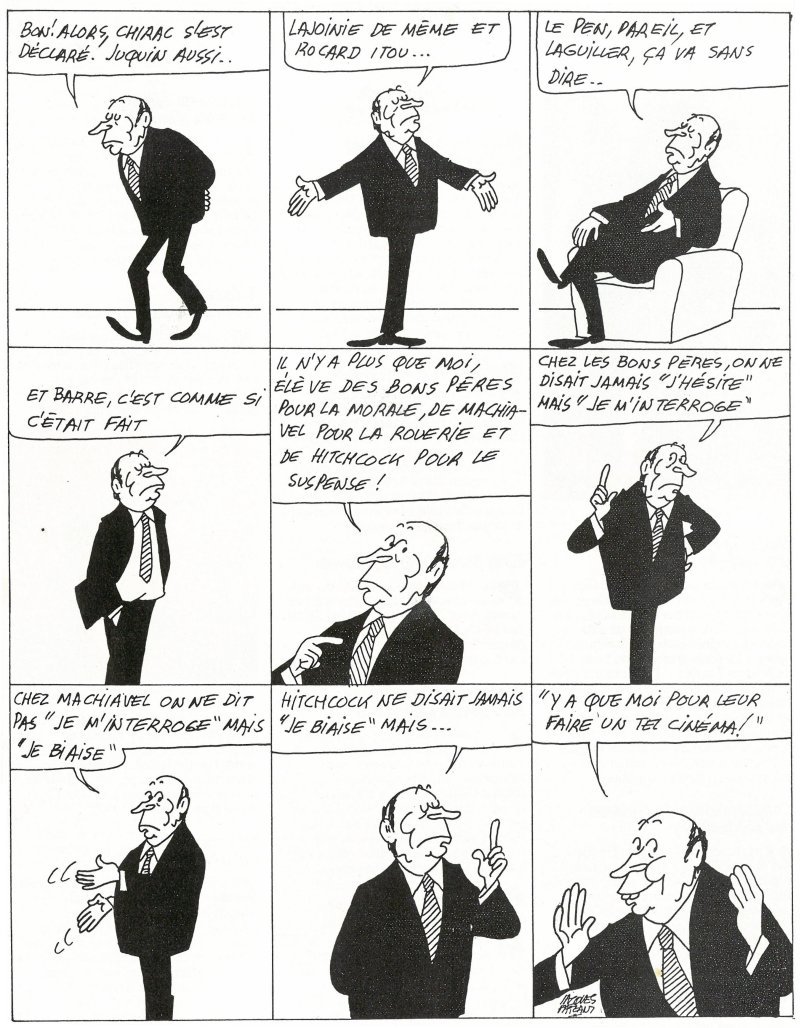 Mitterrand fait son cinéma par Jacques Faizant (Le Point)