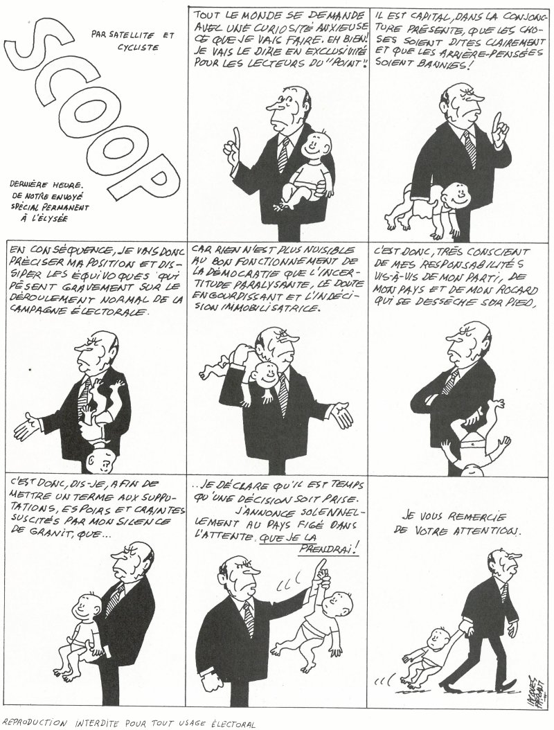 Scoop: Mitterrand se présente ou pas par Jacques Faizant(Le Point)