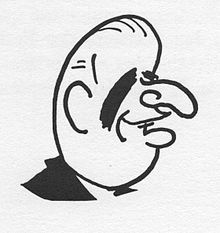 Caricature de Georges Pompidou